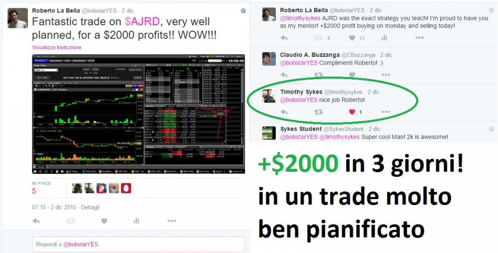 Roberto La Bella, Penny Stocks trade AJRD